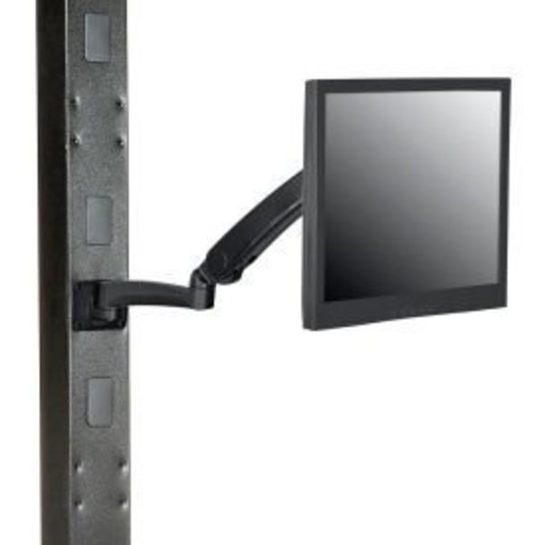 Global Equipment Gas Spring LED/LCD Flat Panel Monitor Arm with VESA Plate, Black 436946ABK